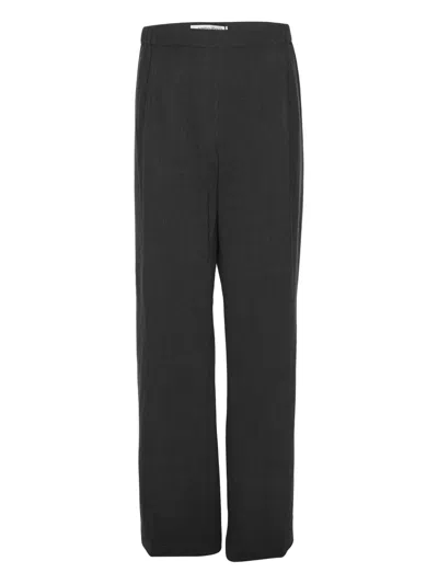 Pre-owned Marina Rinaldi Tailored Wide-leg Trousers In Gray