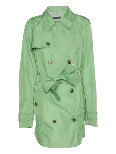 Pre-owned Marina Rinaldi Belted Coat In Green