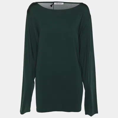 Pre-owned Marina Rinaldi Green Jersey Long Sleeve Sweater L