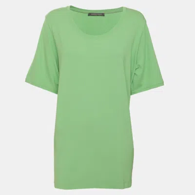 Pre-owned Marina Rinaldi Green Jersey Tops L