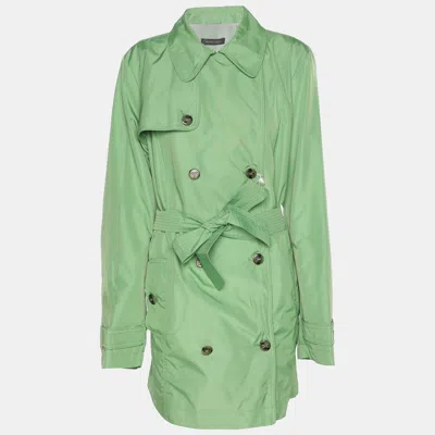 Pre-owned Marina Rinaldi Green Nylon Belted Jacket L
