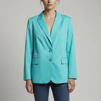 Pre-owned Marina Rinaldi Green Sateen Long Sleeve Fitted Blazer M