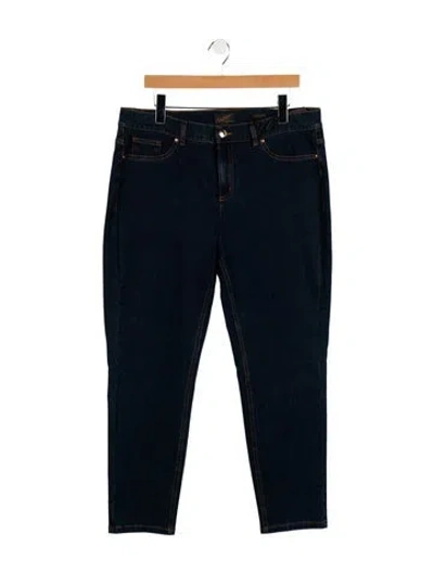 Pre-owned Marina Rinaldi High-rise Straight Leg Jeans In Blue