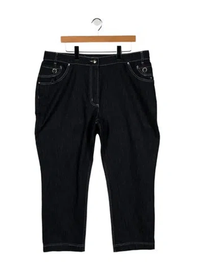 Pre-owned Marina Rinaldi High-rise Wide Leg Jeans In Black