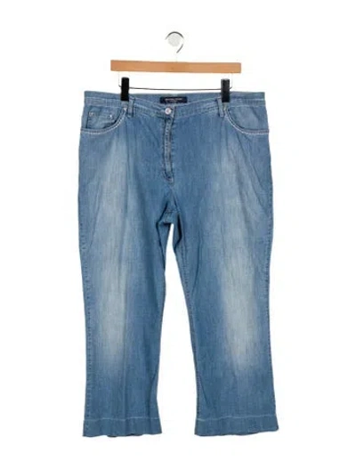 Pre-owned Marina Rinaldi High-rise Wide Leg Jeans In Blue