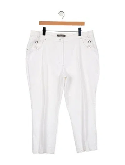 Pre-owned Marina Rinaldi High-rise Wide Leg Jeans In White