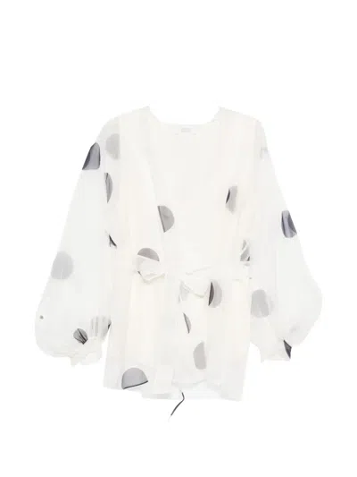 Marina Rinaldi Ivory Shirt In White