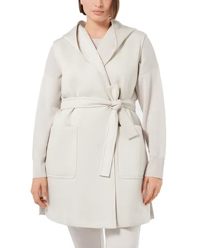 Marina Rinaldi Jersey Sleeveless Jacket In White
