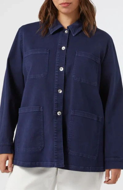 Marina Rinaldi Jimco Denim Chore Jacket In China Blue