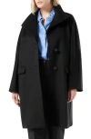 Marina Rinaldi Kartal Virgin Wool Coat In Black