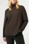 MARINA RINALDI MARINA RINALDI KASTEL EMBELLISHED VIRGIN WOOL BLEND TURTLENECK SWEATER