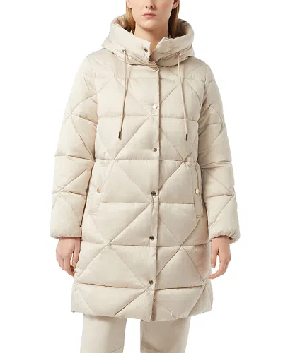 Marina Rinaldi Kirsch Hooded Quilted Coat In Ivory