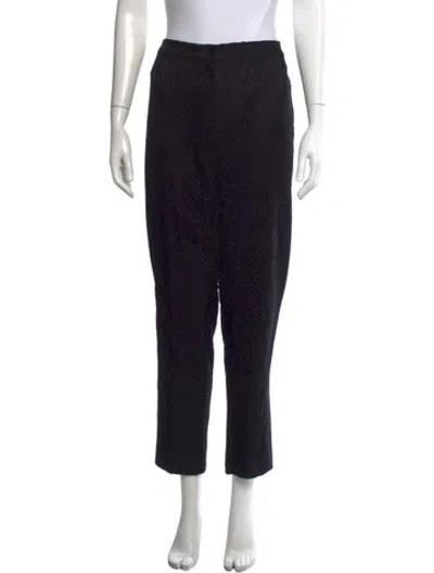 Pre-owned Marina Rinaldi Lace Straight Leg Pants In Black