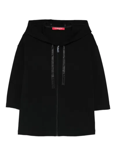 Marina Rinaldi Landa Hooded Zip Sweatshirt In Black