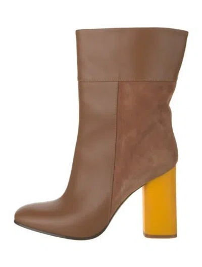 Pre-owned Marina Rinaldi Leather Boots In Brown