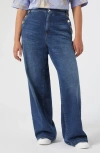 Marina Rinaldi Lembi Wide Leg Sailor Jeans In Navy