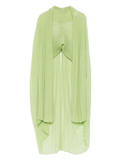Marina Rinaldi Light Green Scarf With Plissé Effect