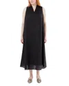 Shop Marina Rinaldi Linen Alterable Shift Dress