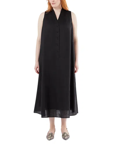 MARINA RINALDI LINEN ALTERABLE SHIFT DRESS