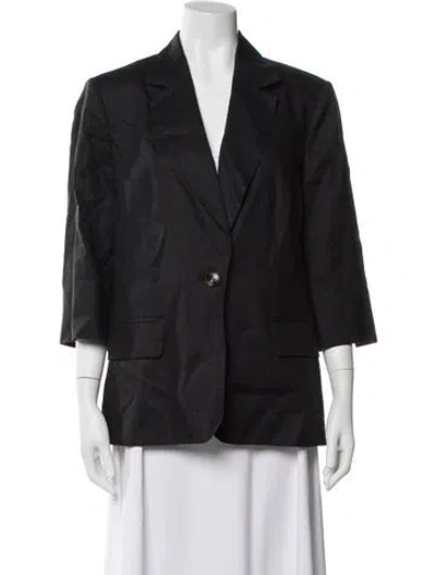 Pre-owned Marina Rinaldi Linen Blazer In Neutral