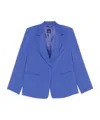 Marina Rinaldi Long-sleeved Denim Coat In Blue
