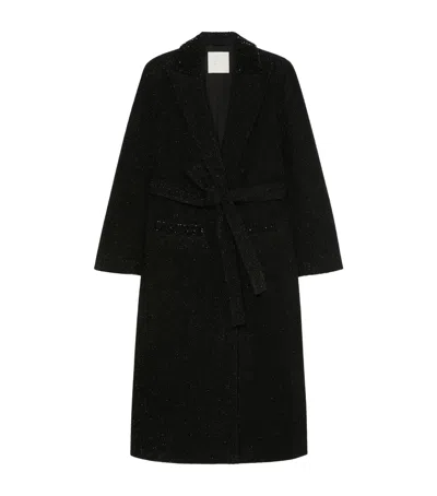 Marina Rinaldi Longline Belted Coat In Black