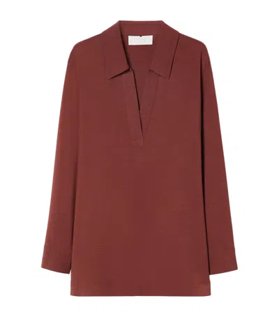 Marina Rinaldi Long-sleeve Tunic In Red