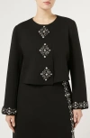 MARINA RINALDI MARINA RINALDI MABEL RHINESTONE CADY JACKET