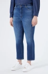 Marina Rinaldi Madras Denim Ankle Jeans In Blue