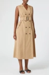 Marina Rinaldi Magnete Sleeveless Trench Dress In Hazelnut Brown