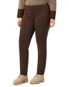 Marina Rinaldi Plus Size Sublime Skinny Twill Jersey Trousers In Brown