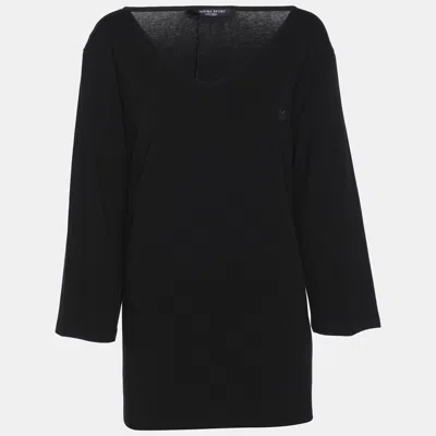 Marina Rinaldi Marina Sport By  Black Jersey Logo T-shirt