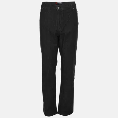 Marina Rinaldi Marina Sport By  Dark Grey Denim Stretch Jeans In Black