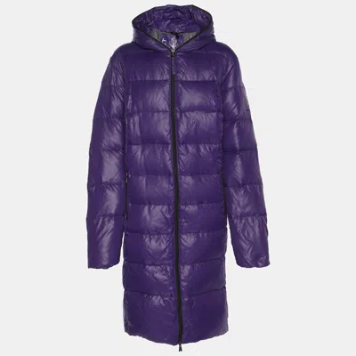 Marina Rinaldi Marina Sport By  Purple Nylon Puffed Jacket In Blue
