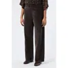 Marina Rinaldi Medea Wide Leg Corduroy Pants In Brown