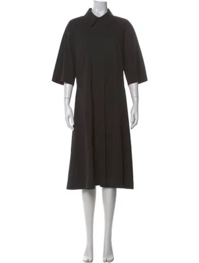 Pre-owned Marina Rinaldi Midi Length Dress In Black