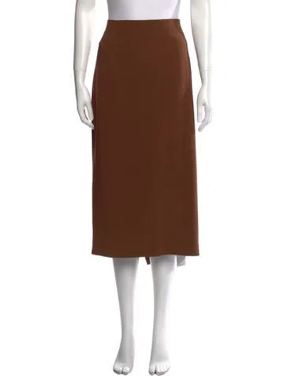 Pre-owned Marina Rinaldi Midi Length Skirt In Brown