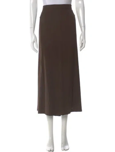 Pre-owned Marina Rinaldi Midi Length Skirt In Brown
