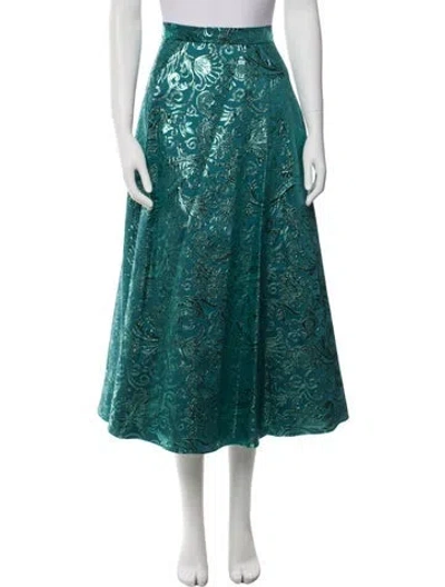 Pre-owned Marina Rinaldi Midi Length Skirt W/ Tags In Blue