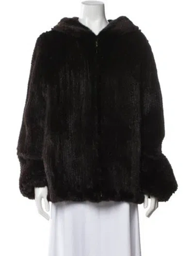 Pre-owned Marina Rinaldi Mink Fur Jacket In Black