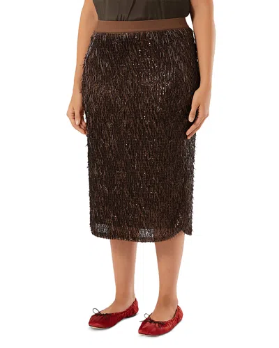 Marina Rinaldi Mrnattore Cocoa Skirt In Brown