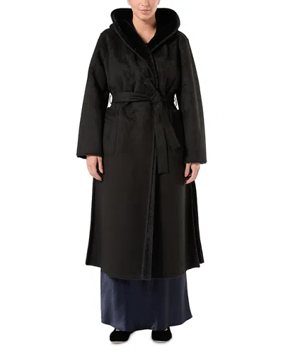 Marina Rinaldi Mrncosetta Reversible Coat In Black