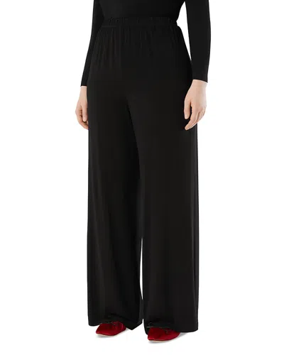 Marina Rinaldi Mrngattoni Crepe Jersey Trousers In Black
