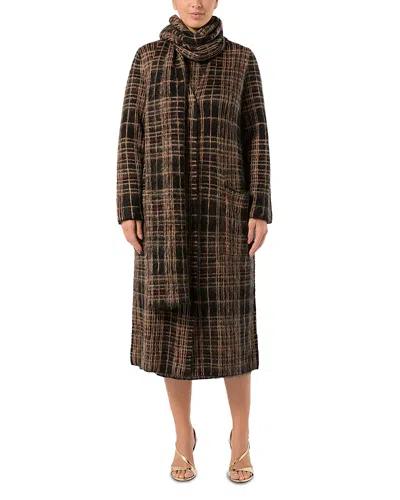 Marina Rinaldi Mrnteiera Knit Coat In Brown