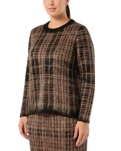 Marina Rinaldi Mrntesoro Jacquard Knit Sweater In Brown