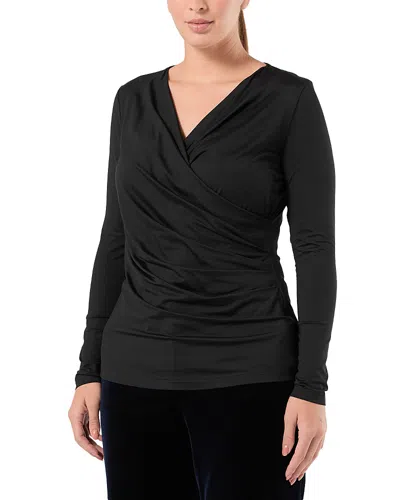 Marina Rinaldi Mrntessile V Neck Top In Black