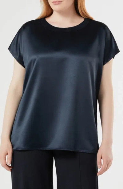 Marina Rinaldi Mrs. Lirica Mixed Media T-shirt In Blue