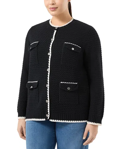 Marina Rinaldi Mrsarmony Cardigan Sweater In Black