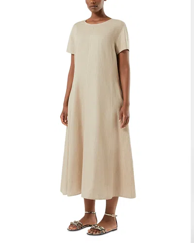 Marina Rinaldi Mrsazzurro Linen Dress In Neutral