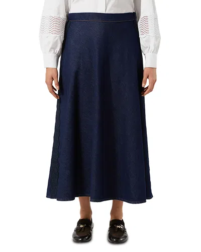 Marina Rinaldi Mrsballo Denim Skirt In Blue